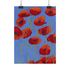 Poppy Field Watercolor Poster — Textured Matte Floral Art Print
