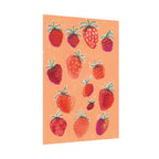 Strawberry Watercolor Art Print — Textured Matte Poster