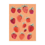 Strawberry Watercolor Art Print — Textured Matte Poster
